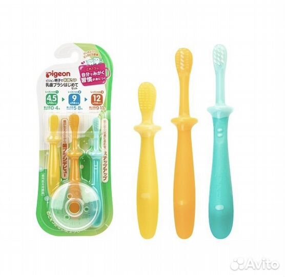 Новый Набор зубных щеток Pigeon, в ассортименте
