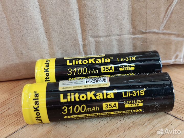 Аккумулятор 18650 LiitoKala 3100mAh 3,7V