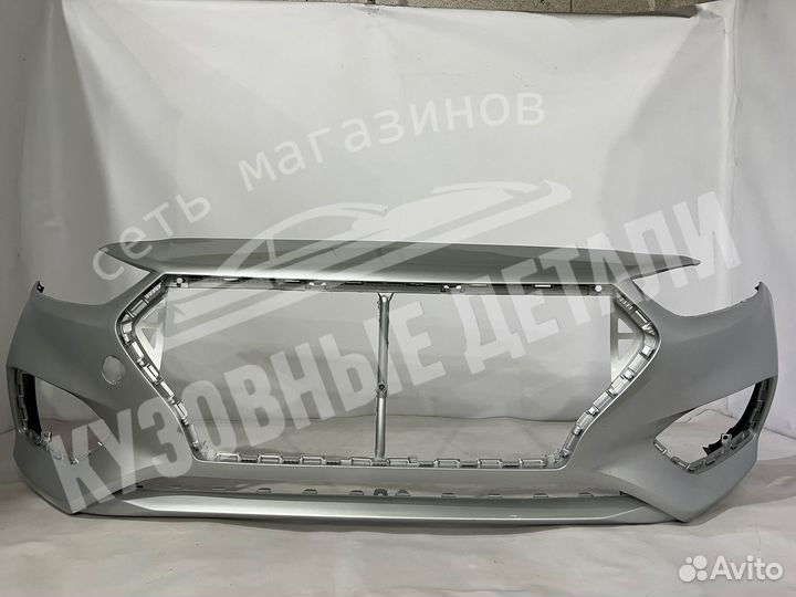 Бампер передний Hyundai Solaris 2017 в цвет