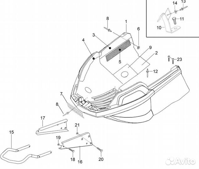 Бампер правый (605355114)