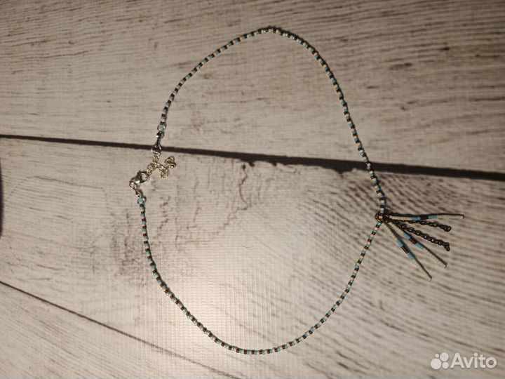 Колье из чешского бисера ручная работа