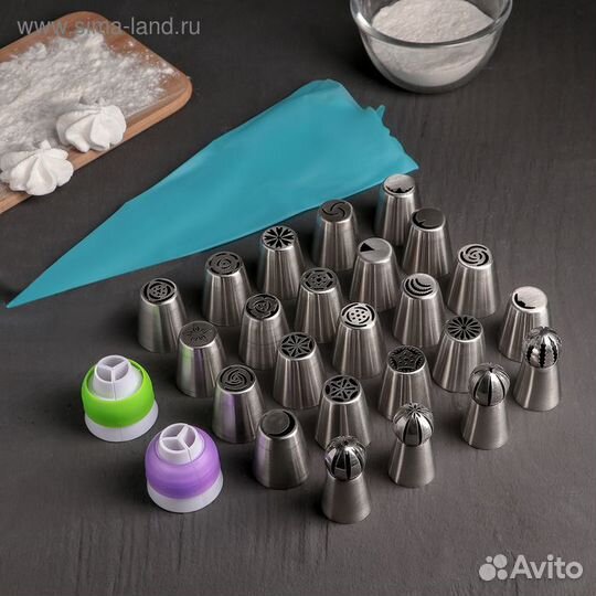 Набор кондитерский, 27 предметов в кейсе: 24 насад