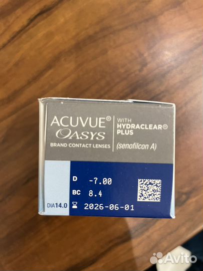 Линзы контактные acuvue