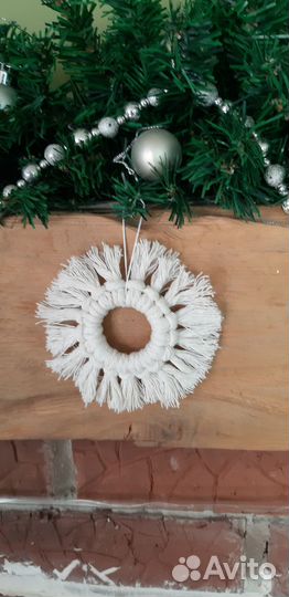 Новогодние игрушки макраме