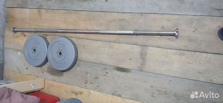 Продам гриф с блинами 10кг