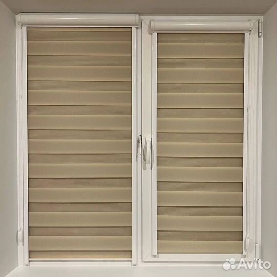 Кассетные рулонные шторы день ночь с гарантией