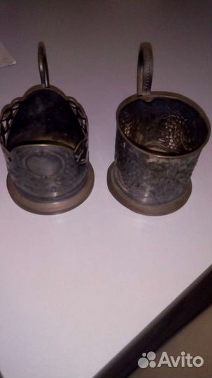 Подстаканники СССР 3 штуки состояние хорошее кажды