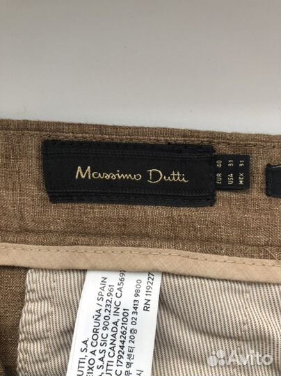 Мужские льяные брюки Massimo Dutti