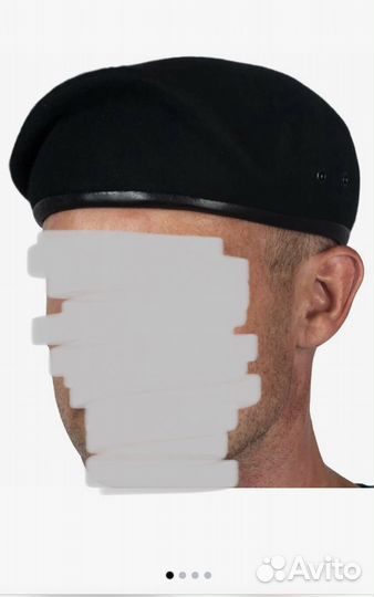 Берет черный простой