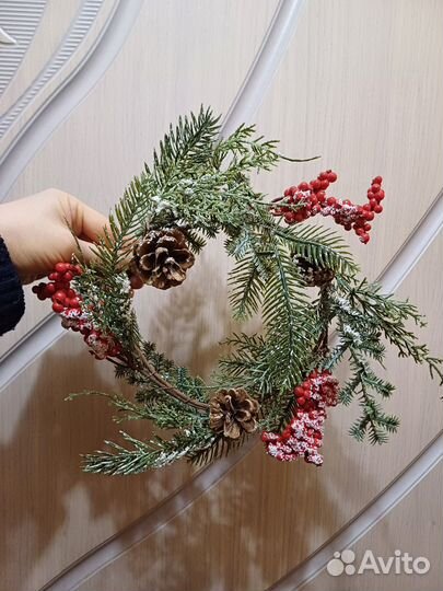 Новогодний венок 16 см