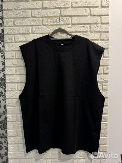 Майка мужская черная Оверсайз