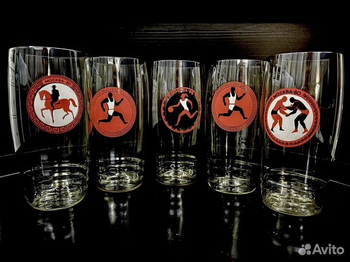 Стаканы коллекционные Олимпиада Москва 80