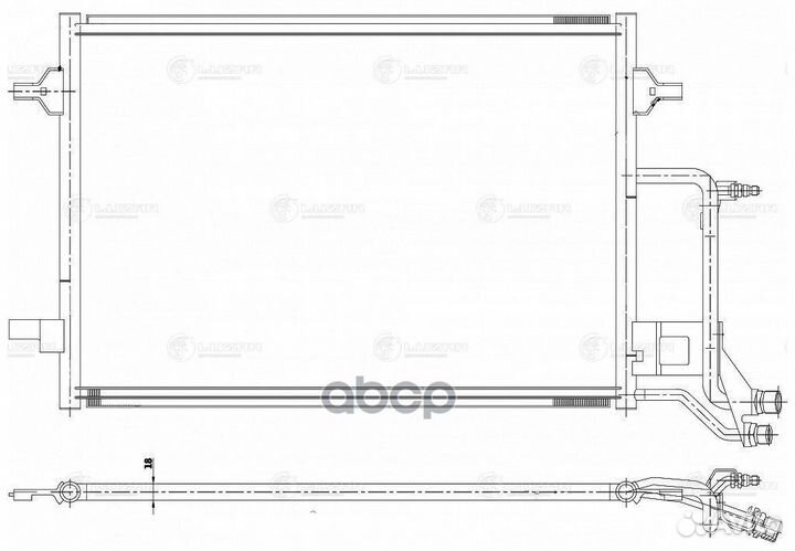 Радиатор кондиц. для а/м Audi A6 (C5) (97) 1.8