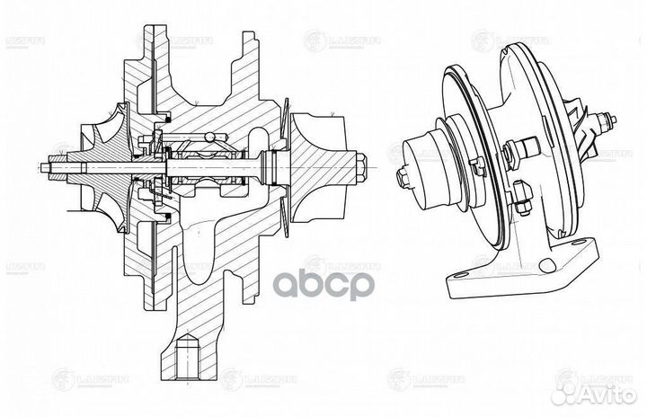 Турбокомпрессор б/корп. (картридж) для а/м VW T