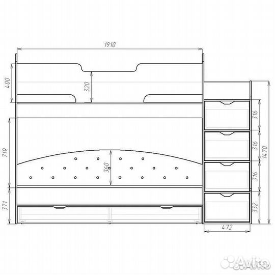 Двухъярусная кровать