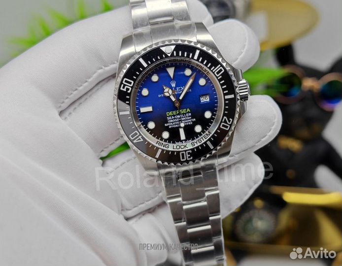 Брутальные мужские наручные часы Rolex Deepsea