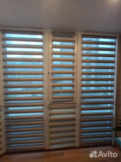 Кассетные рулонные шторы день-ночь