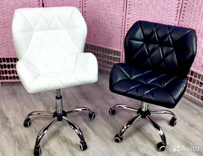 Стул ракушка премиум люкс для мастера черный