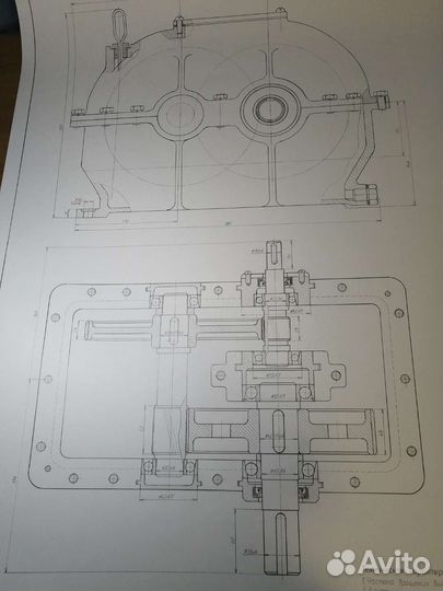 Чертеж карандашом от руки