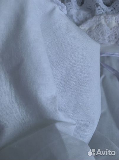Хлопковый Конверт на выписку + ажурный белый плед