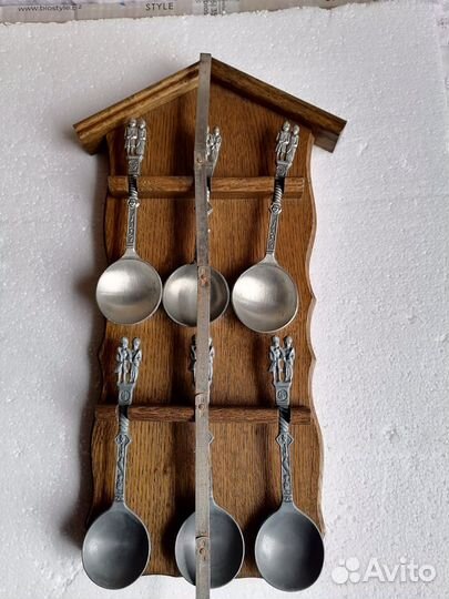 Набор старых оловянных ложек Германия