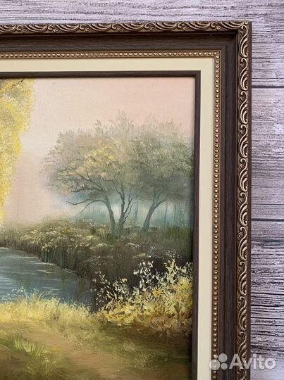Картина маслом «Ива у пруда»