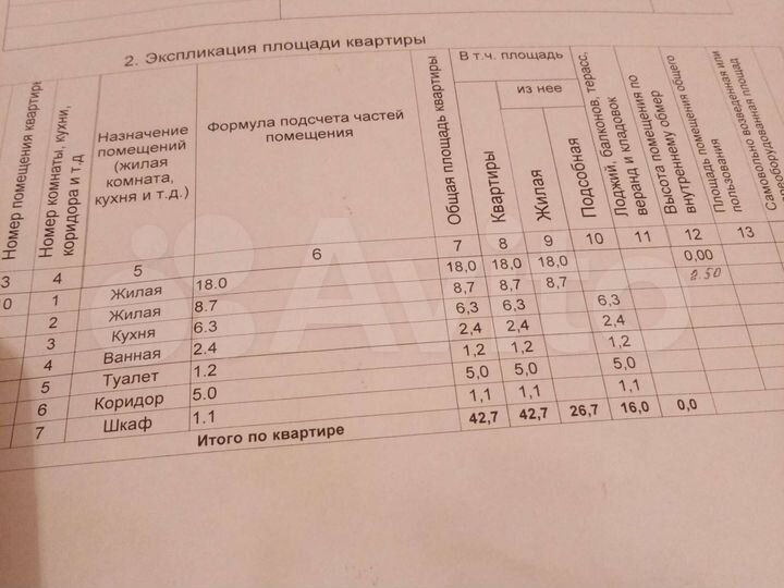 2-к. квартира, 42,7 м², 1/2 эт.