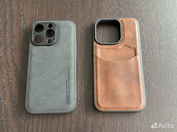 Кожаный чехол iPhone 14 pro