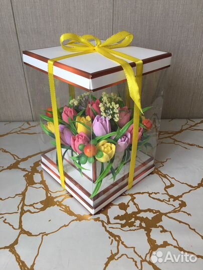 Букет тюльпанов из мыла