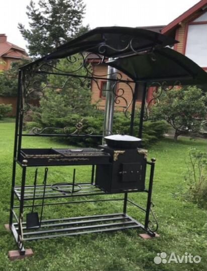 Кованые мангалы с крышей
