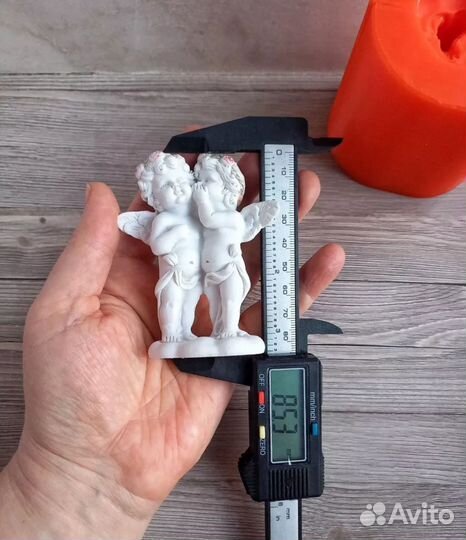 Силиконовый молд Ангелы для гипса шоколада смолы