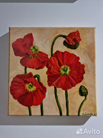 Картина маслом на холсте цветы