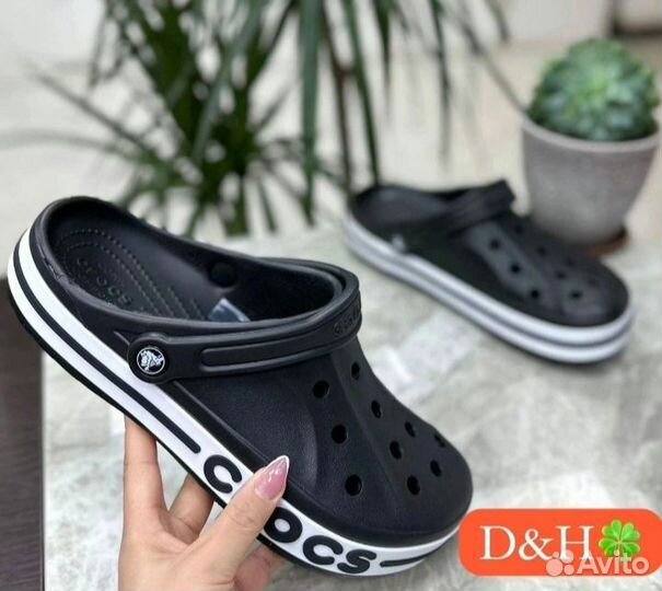 Сланцы Crocs мужские синие, черные