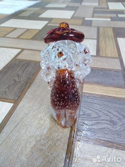 Статуэтка собачка цветное стекло СССР