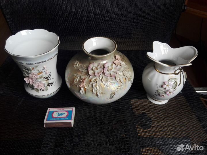 Три милых фарфоровых вазочки из СССР