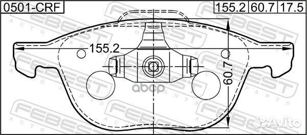 Колодки тормозные передние 0501CRF Febest