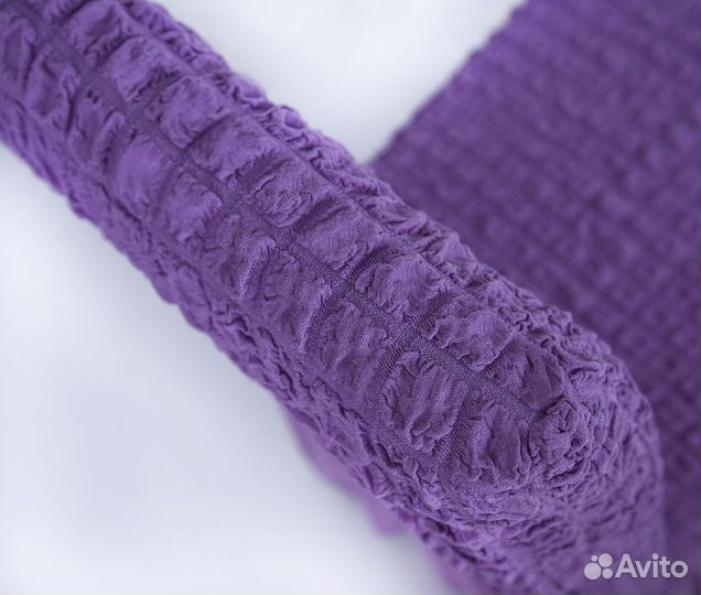 Чехлы на стулья со спинкой 2 шт на кухню, Лиловый