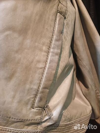 Кожаная куртка мужская 48 50