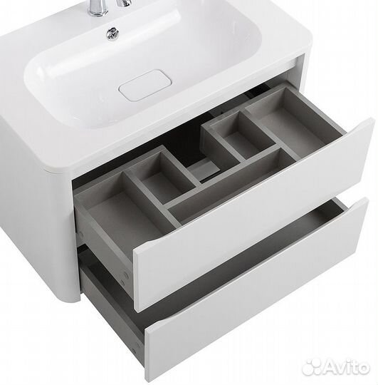 Тумба под раковину Cezares Relax 80 relax-800-2C-SO-BL подвесная Bianco Lucido