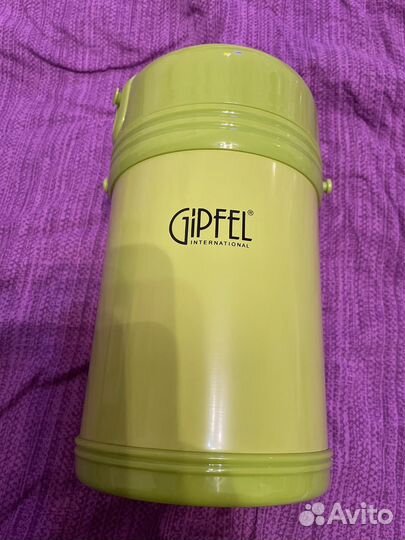 Термос для еды, с контейнерами (3шт) и приборами