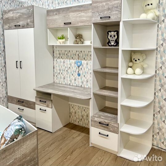 Кровать детская двухъярусная (правая/левая)