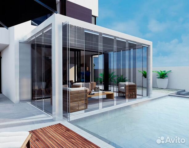 Безрамные стекла на веранду