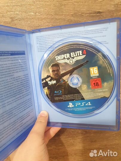 Диск на ps4 снайпер elite 4
