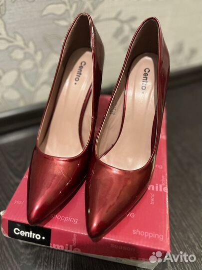 Туфли красные лак