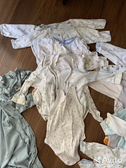 Большой пакет вещей на мальчика 3 мес + слинг
