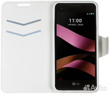 Фирменный Чехол-книжка для LG X Style (белый)