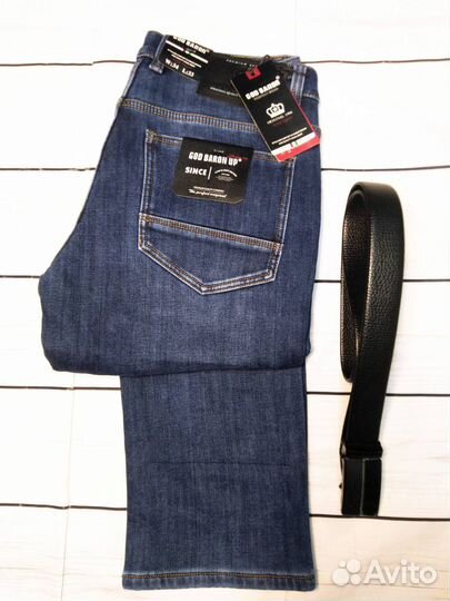 Мужские новые джинсы на флисе. Разные цвета ифасон