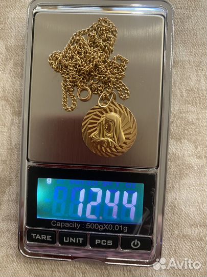 Золотые вкрашение кулон и уепь;750 и583 пробы