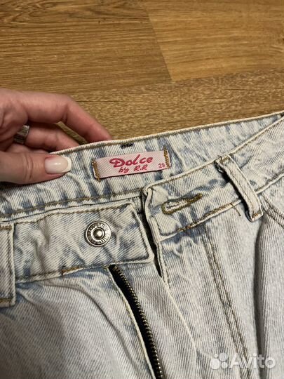 Джинсовые шорты бермуды рваные