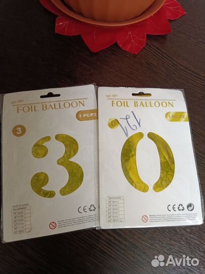 Фольгированные шары цифры